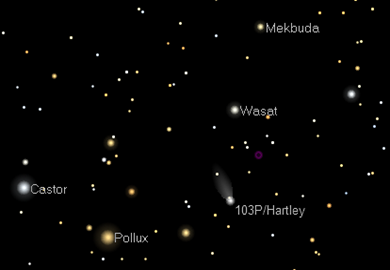 cometa Hartley 2 no c�u